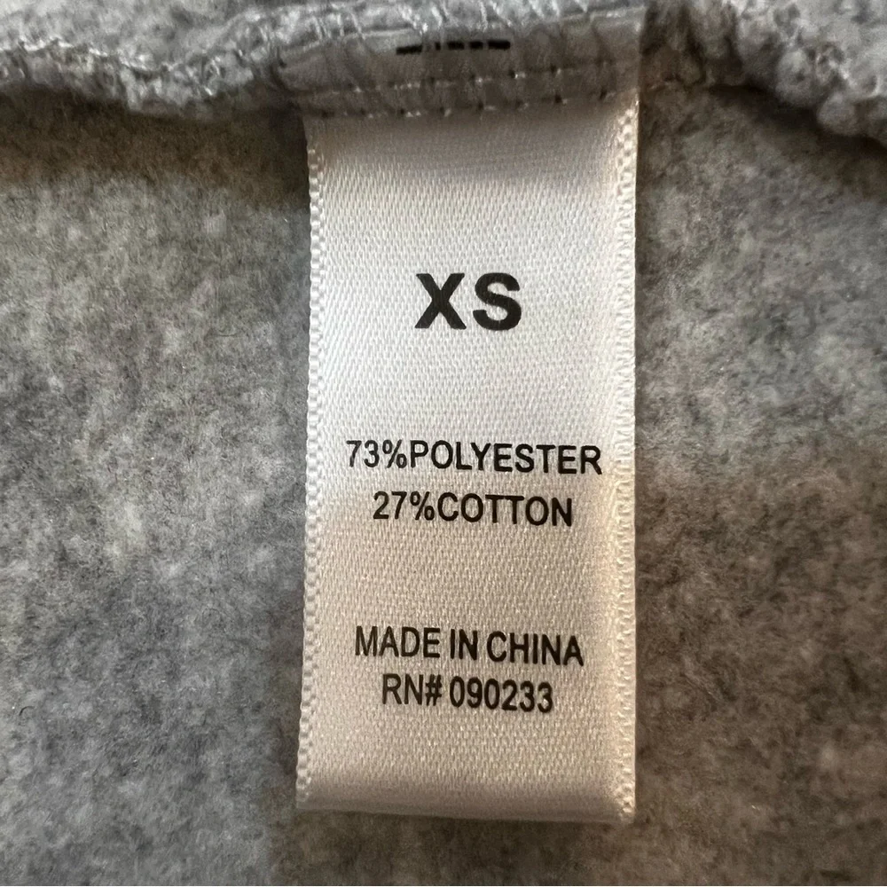 PacSun Winter Cinch Me Jacket XS Gray Soft Fleece Lined Full Zip Sweatshirt - Picture 13 of 15